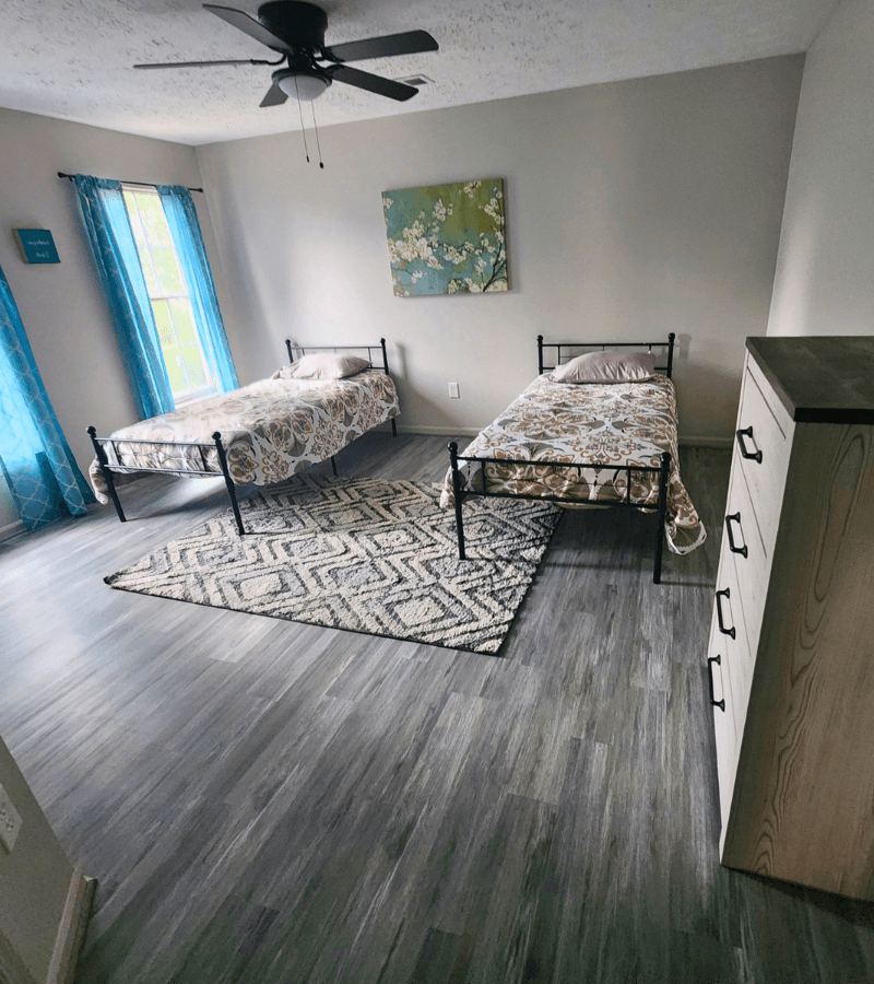 women's halfway house bedroom