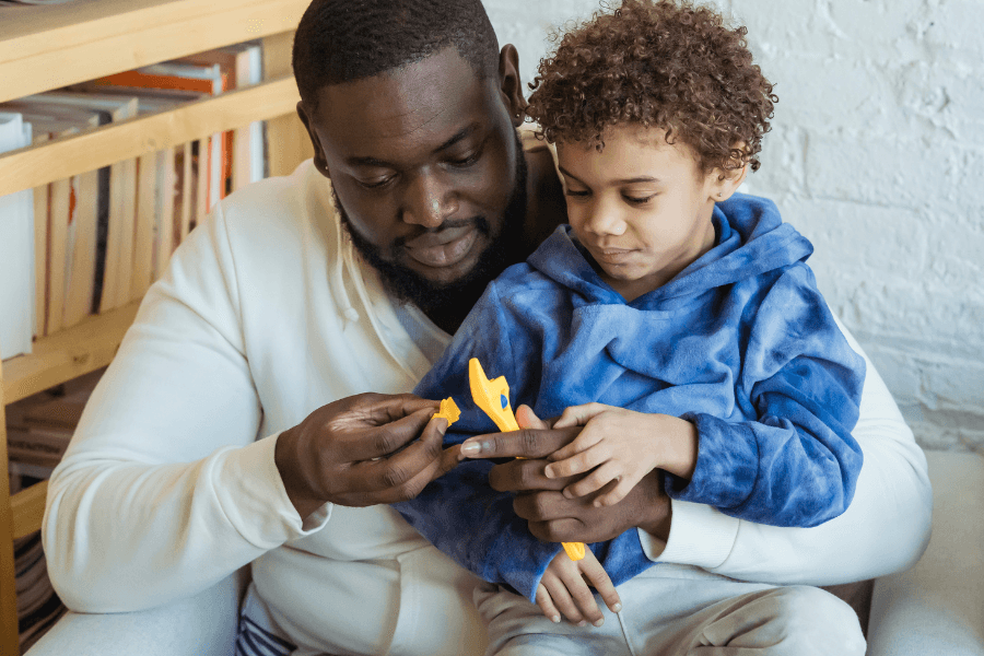 man in recovery reunited with his child
