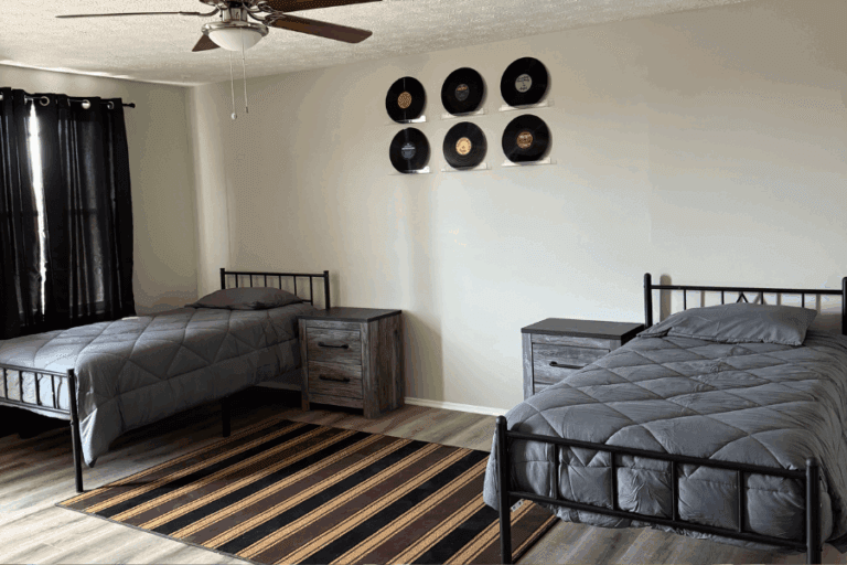 apollo house bedroom with two beds